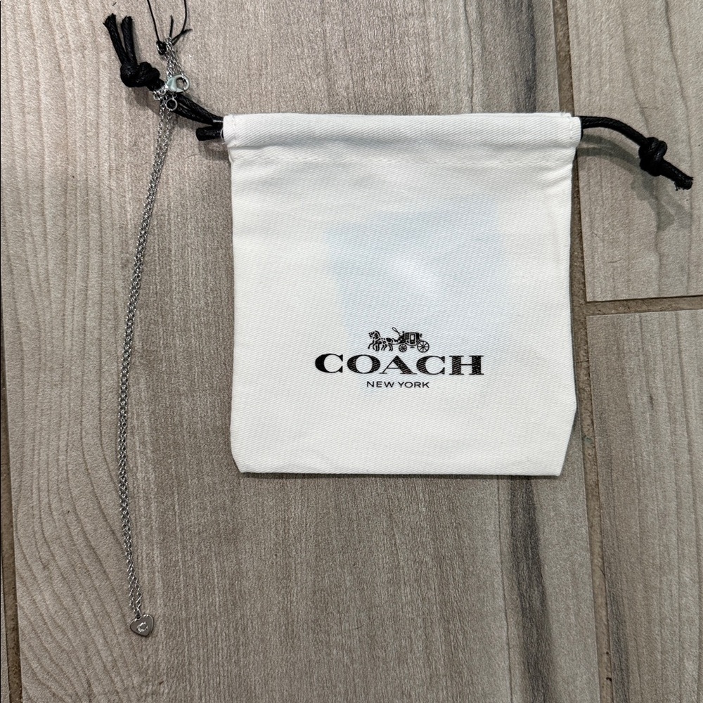 Coach Silver Pendant Necklace - Picture 2 of 5